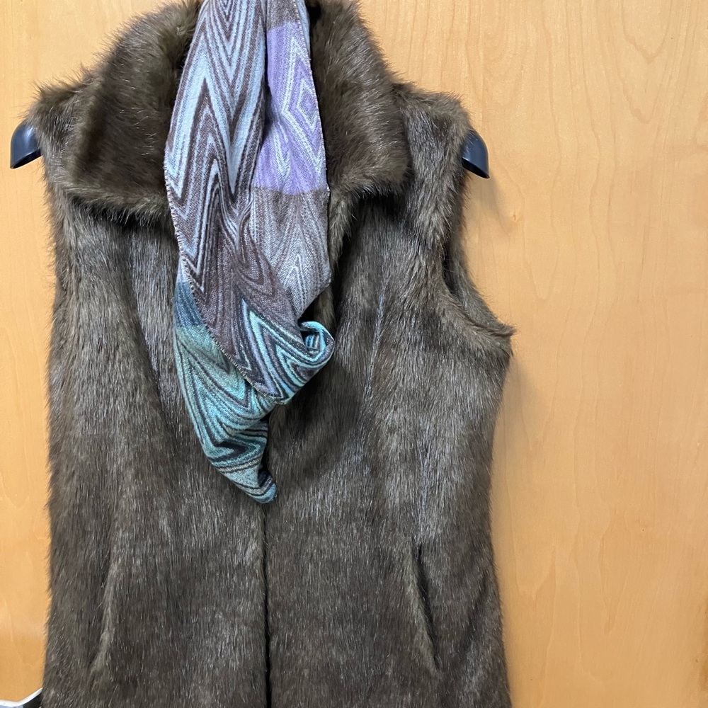 Hip Length Faux Fur Vest